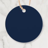Abschluss 2025 Navy Blue Script Custom Geschenkanhänger (Rückseite)