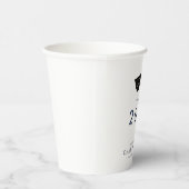 Abschluss 2025 Navy Blue Script Grad Party Paper Pappbecher (Rechts)