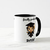 🎓 Abschluss 2025 - Niedlicher Chibi-Abschluss Tasse (VorderseiteRechts)