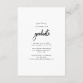 Abschluss 2025 Open House Grad Foto Party Begleitkarte (Rückseite)