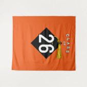 Abschluss 2025 Orange Foto Hintergrund Wandteppich (Vorderseite (Horizontal))