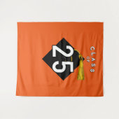 Abschluss 2025 Orange Foto Hintergrund Wandteppich (Vorderseite (Horizontal))