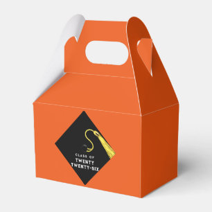 Abschluss 2025 Orange Geschenkschachtel