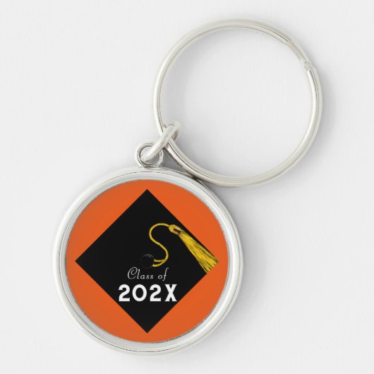 Abschluss 2025 Orange Keepake Schlüsselanhänger (Vorne)