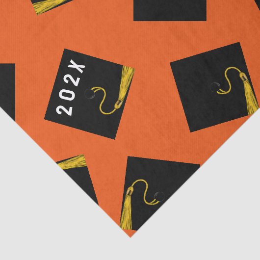 Abschluss 2025 Orange Seidenpapier (Ausschnitt)