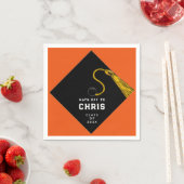 Abschluss 2025 Orange Serviette (Beispiel)