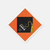 Abschluss 2025 Orange Serviette (Ecke)