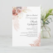 Abschluss 2025 Pampas Grass Grad Party Einladung (Stehend Vorderseite)