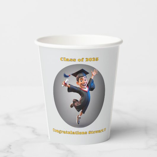 " ABSCHLUSS 2025 " PAPPBECHER (Rückseite)