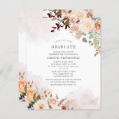 Abschluss 2025 Party Einladung Blumengrad (Vorne/Hinten)