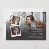 Abschluss 2025 Party Foto Script Graduate Einladung (Vorderseite)