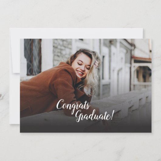 Abschluss 2025 Party Foto Script Graduate Einladung (Rückseite)