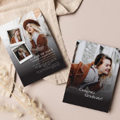 Abschluss 2025 Party FotoCollage Modern Grad Einladung