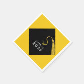 Abschluss 2025 Party gelb Serviette (Ecke)