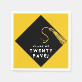 Abschluss 2025 Party gelb Serviette