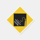 Abschluss 2025 Party gelb Serviette (Ecke)