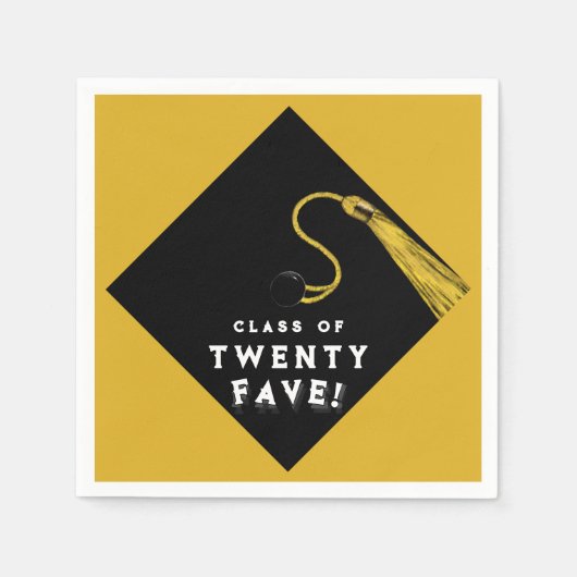 Abschluss 2025 Party Gold Serviette (Vorderseite)