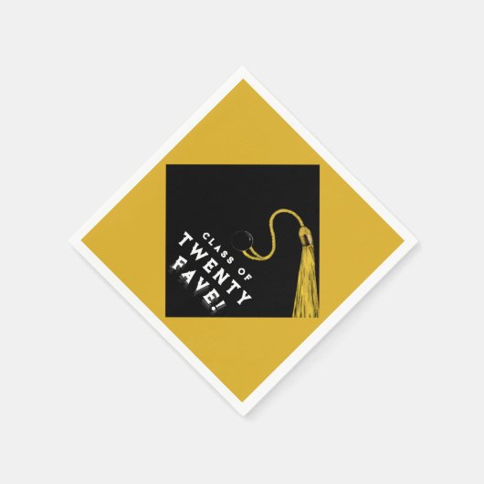 Abschluss 2025 Party Gold Serviette (Ecke)