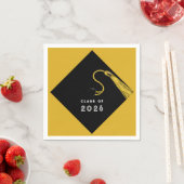 Abschluss 2025 Party Gold Serviette (Beispiel)