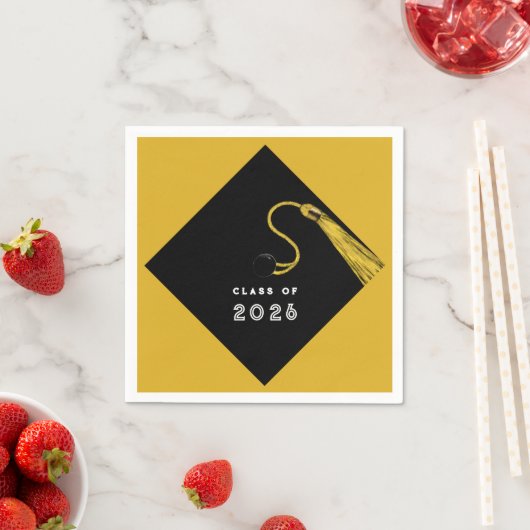 Abschluss 2025 Party Gold Serviette (Beispiel)