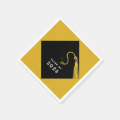 Abschluss 2025 Party Gold Serviette (Ecke)