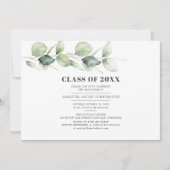 Abschluss 2025 Party Moderner Eukalyptus Einladung (Vorderseite)