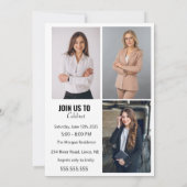 Abschluss 2025 Party Multi Foto Modernes Grad Einladung (Rückseite)