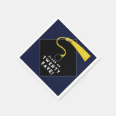 Abschluss 2025 Party Navy Blue Serviette (Ecke)