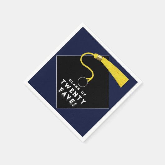 Abschluss 2025 Party Navy Blue Serviette (Ecke)