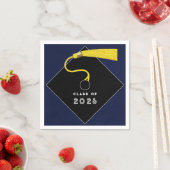 Abschluss 2025 Party Navy Blue Serviette (Beispiel)