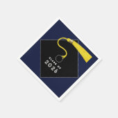 Abschluss 2025 Party Navy Blue Serviette (Ecke)