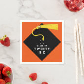 Abschluss 2025 Party Orange Serviette (Beispiel)