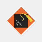 Abschluss 2025 Party Orange Serviette (Ecke)
