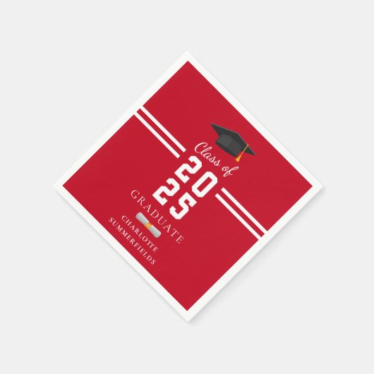 Abschluss 2025 Party Paper Serviette (Ecke)