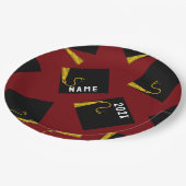 Abschluss 2025 Party Paper Teller (Schrägansicht)