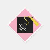 Abschluss 2025 Party Rosa Serviette (Ecke)