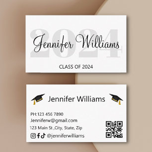 Abschluss 2025 qr Code Social Media Name Card Begleitkarte