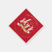 Abschluss 2025 Red Grad Party Paper Serviette (Ecke)