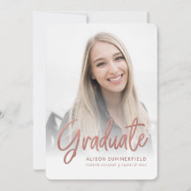 Abschluss 2025 Rose Gold Script