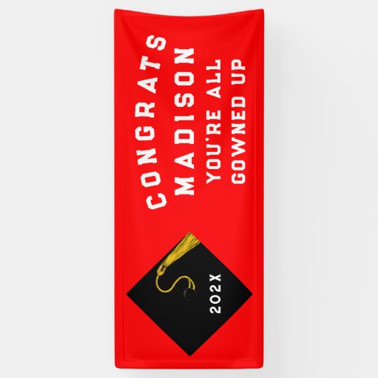 Abschluss 2025 Rot Banner (Vertikal)