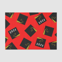 Abschluss 2025 Rot Seidenpapier