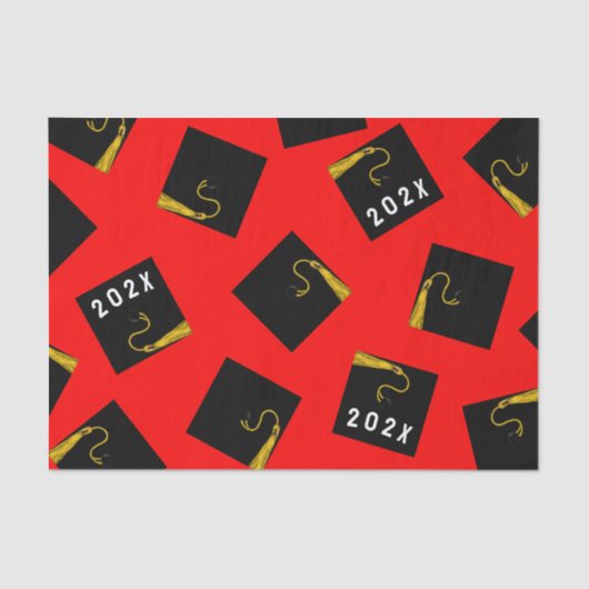 Abschluss 2025 Rot Seidenpapier (Vorderseite)