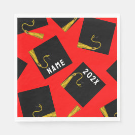 Abschluss 2025 Rot Serviette