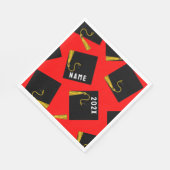 Abschluss 2025 Rot Serviette (Ecke)