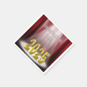 Abschluss 2025 - Rot und Gold im Rampenlicht Serviette (Ecke)