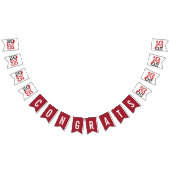 Abschluss 2025 Rot und Schwarz Wimpelkette (Alle)