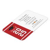 Abschluss 2025 Rote Graduate Party Einladung Magnet (Linke Seite)