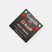 Abschluss 2025 - Roter und Weißer verschwommener T Serviette (Ecke)