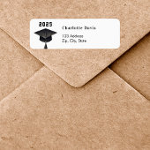 Abschluss 2025 Rücksendeadresse mit Schwarz-weißer