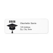 Abschluss 2025 Rücksendeadresse mit Schwarz-weißer (Vorne)